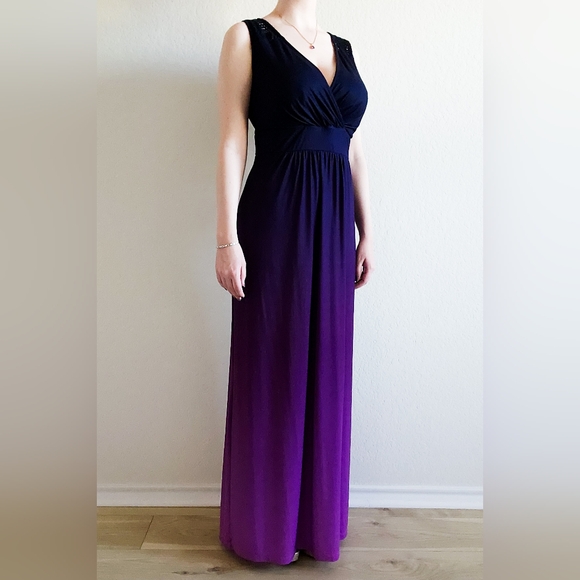 Soma Ombre Crochet Jersey Maxi Dress, Size M - Picture 4 of 11
